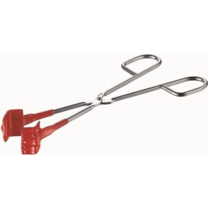 Flask Tongs with Vinyl Coated Jaws, V-Shape