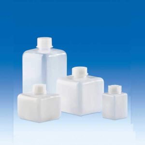 Bottle, Square, Narrow Neck, HDPE with Screw Cap