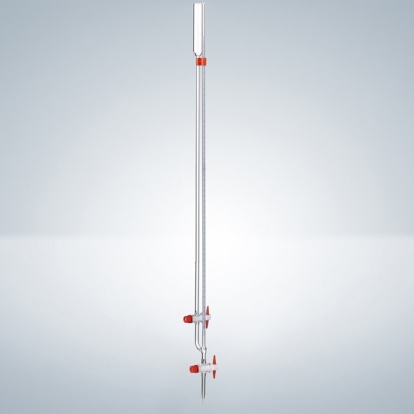 Burette, Class AS, Micro, Bang Pattern, with Batch Certificate, PTFE Stopcock, Schellbach