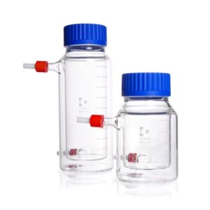 DURAN® GLS 80® Bottle, Double Walled, with Screw Cap and Pouring Ring, PP, Blue