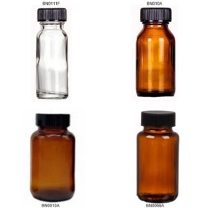 Glass Pharmaceutical Bottles with Screw Cap