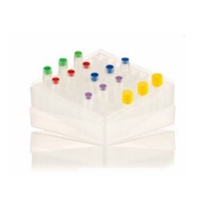 Cryo Vial Rack, PP, with Lid, for Tubes 1.5 and 2.0 ml, 81 Place