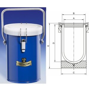 Dewar Carrying Flasks with Blue Coated Metal Cover