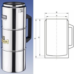 Dewar Flasks Made of Stainless Steel with Side Grip