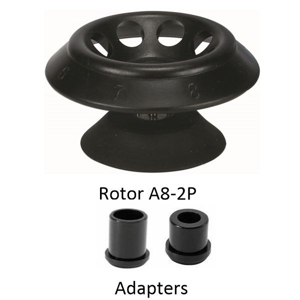 Rotor A8-2P for 8 x Tubes 0.2ml, 0.5ml, 1.5ml, 2ml