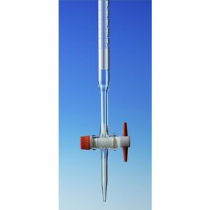 Burette, Class AS, with Batch Certificate, PTFE Stopcock, Schellbach, Blue Graduations, T