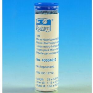 Haematocrit Tubes, Not Heparinized, Blue Top