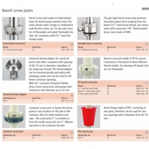Barrel Pump Screw Joints
