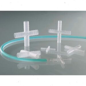 Connector, Tubing, Four Way, PP