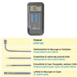 Digital Thermometer, K-Type and Interchangeable Probes
