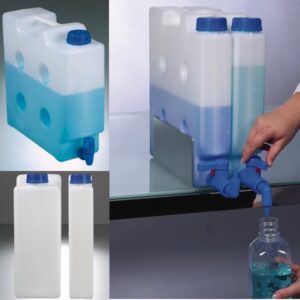 Bottle, Aspirator, Graduated, Round, HDPE with Tap